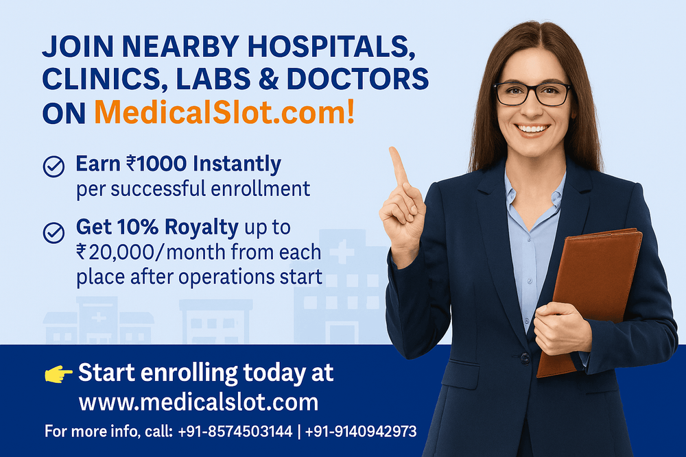 Join MedicalSlot.com as a Field Partner & Earn Instantly with Lifetime Monthly Income!